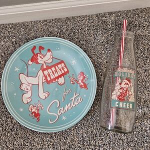 Disney Milk and Cookies for Santa set